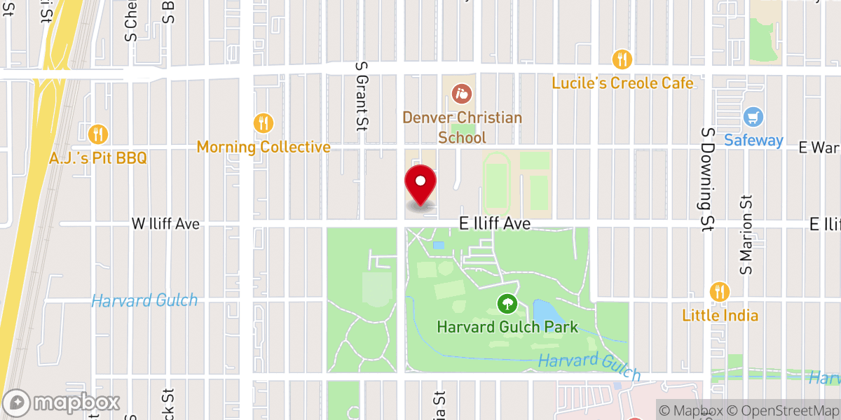 Map showing location of Our Lady of Lourdes Catholic Church