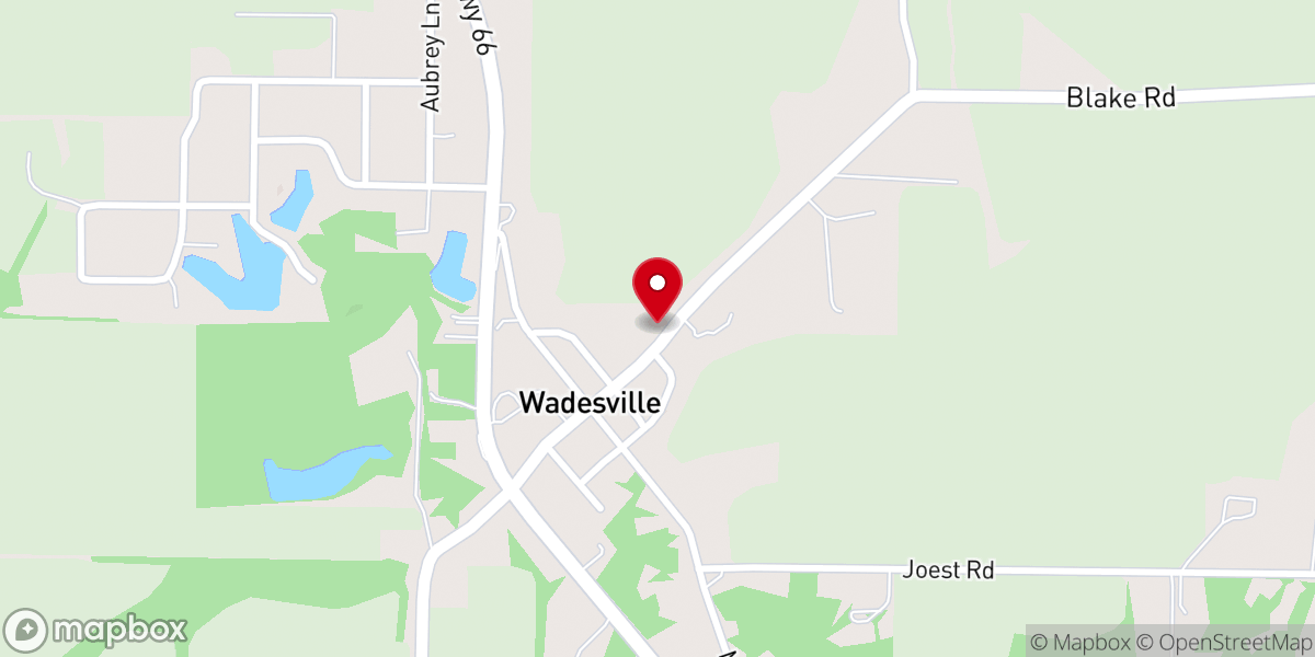 Map showing location of Wadesville Gen Baptist Church