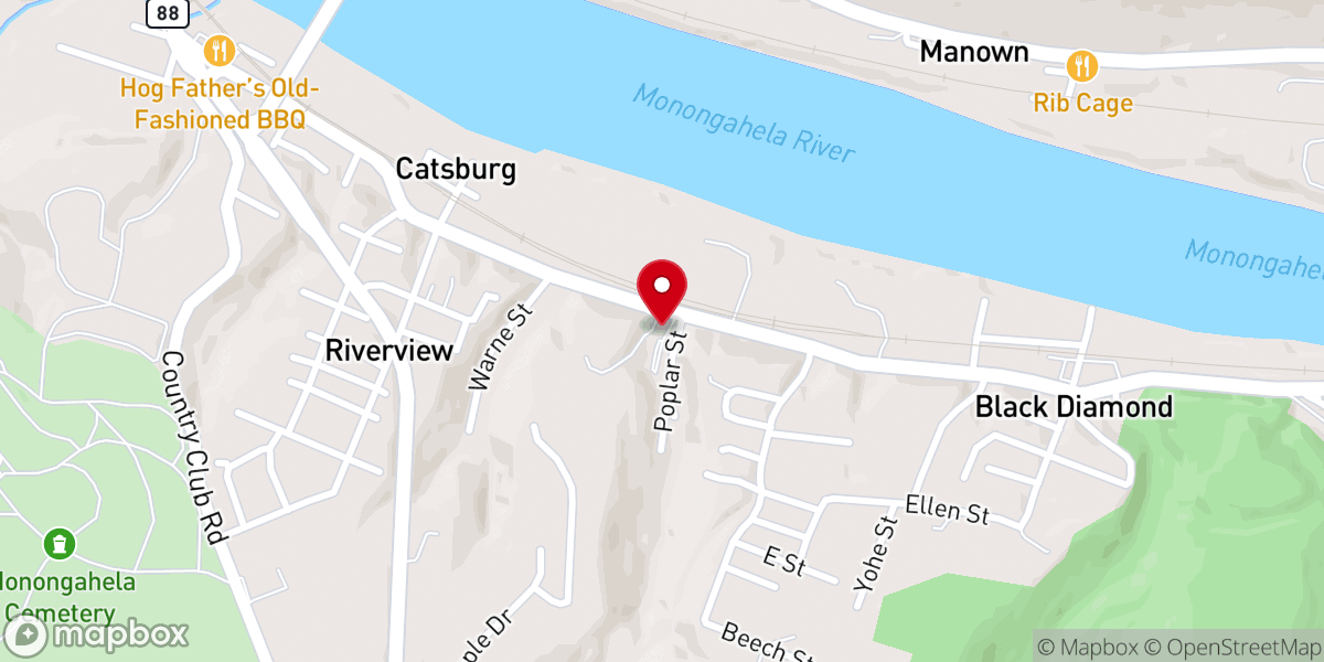 Map showing location of Full Gospel Assembly Office