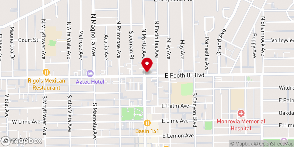 Map showing location of Monrovia Community Church