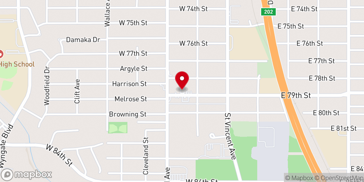 Map showing location of St Gabriel Community Baptist Church