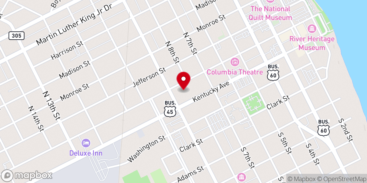 Map showing location of Grace Episcopal Church