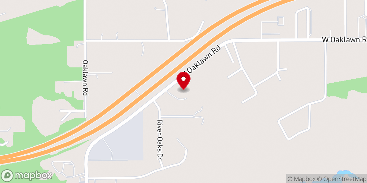Map showing location of Trinity Bible Church - River Oaks