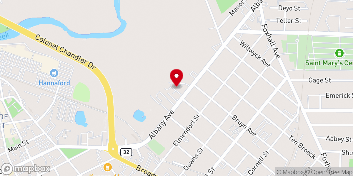 Map showing location of Congregation Emanuel of the Hudson Valley