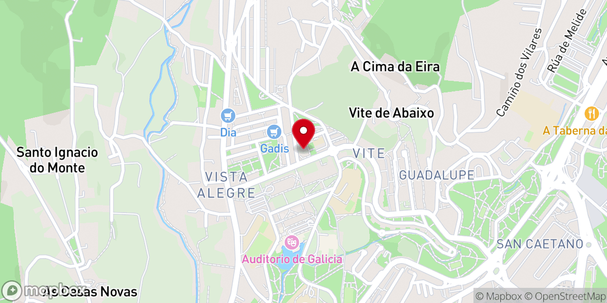 Map showing location of Parroquia de San Juan Evangelista