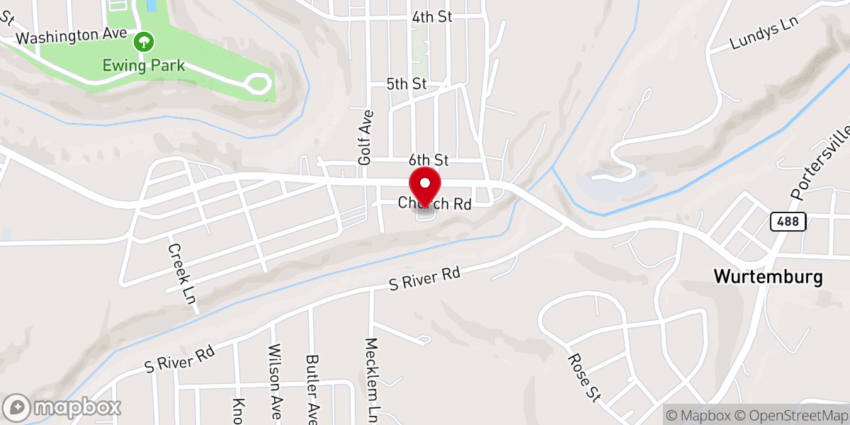 Map showing location of Ellport Community Church