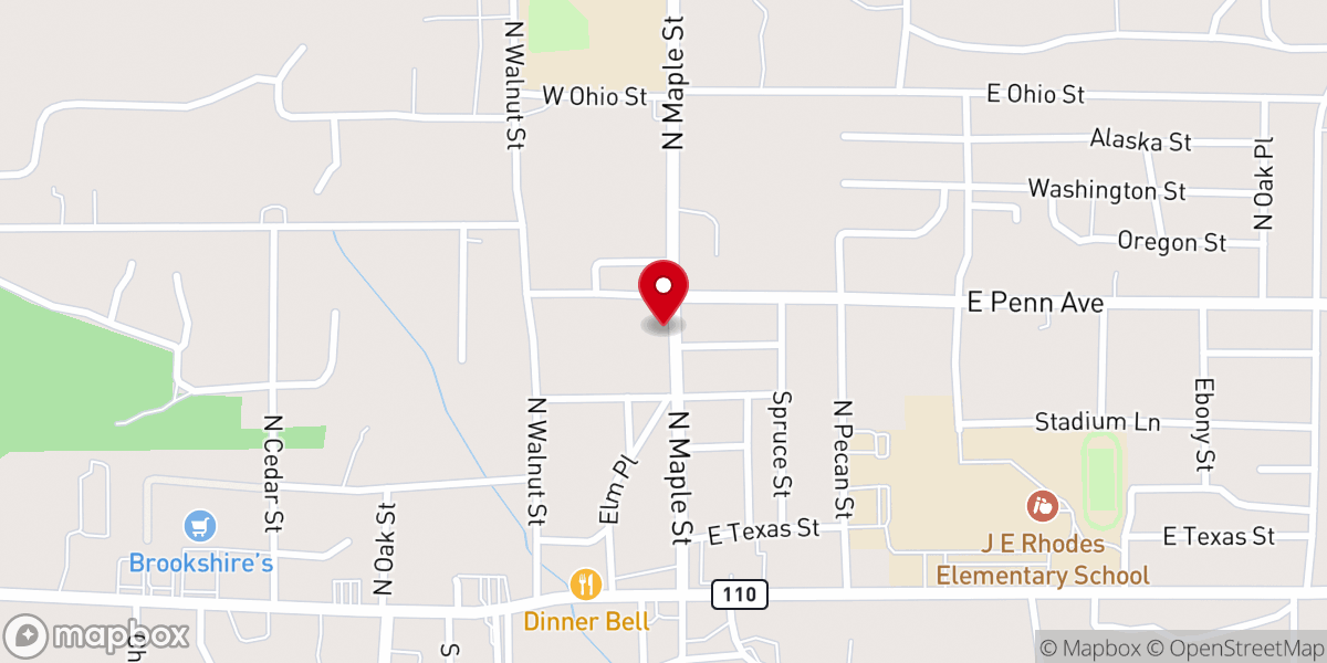 Map showing location of Van Community Church