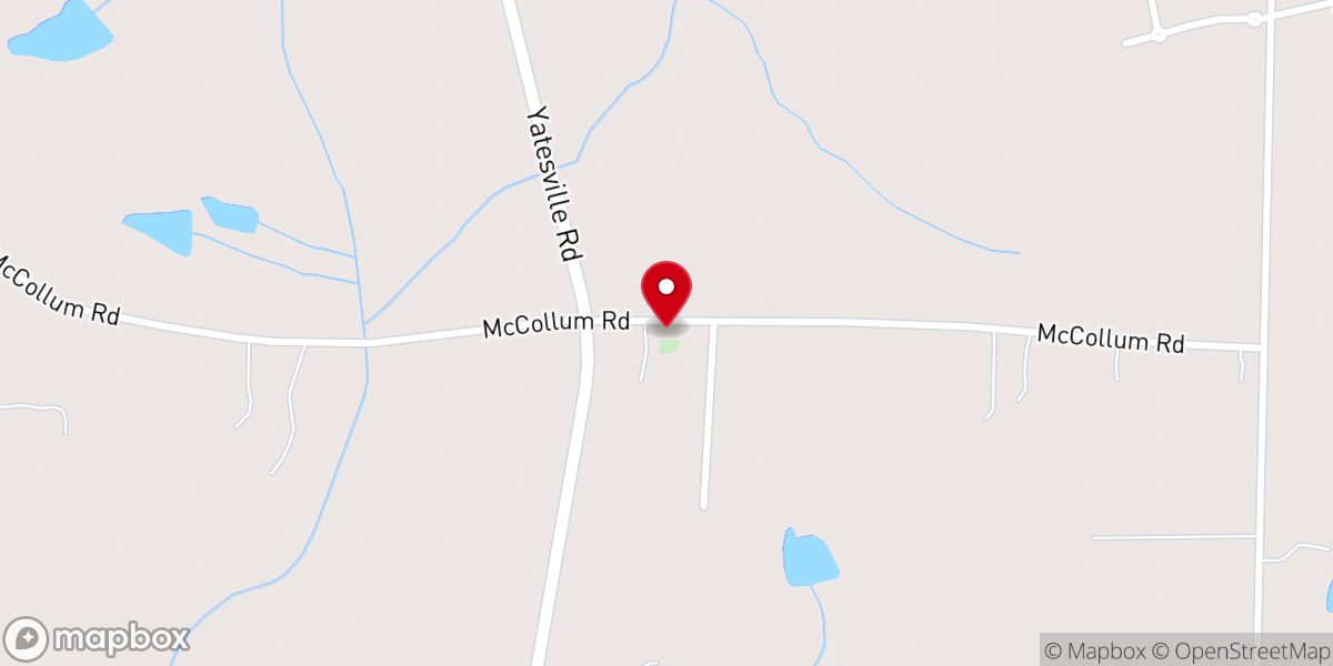 Map showing location of Holly Grove Church