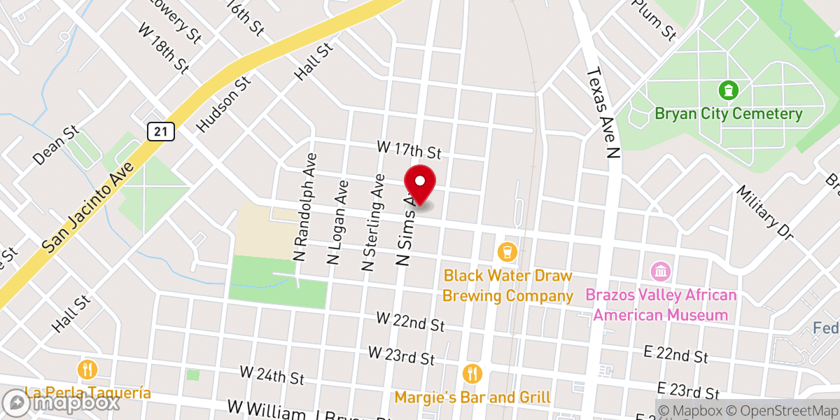 Map showing location of Pleasant Grove Baptist Church