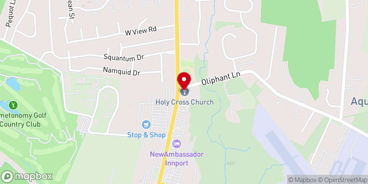 Map showing location of Holy Cross Church