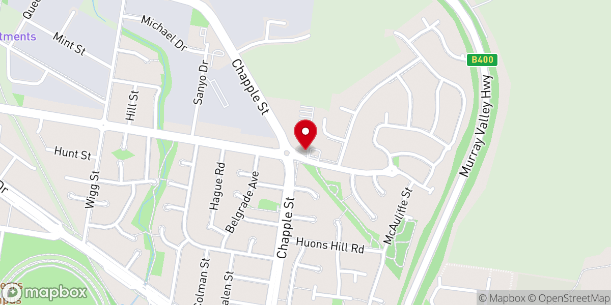 Map showing location of New Life Chapel