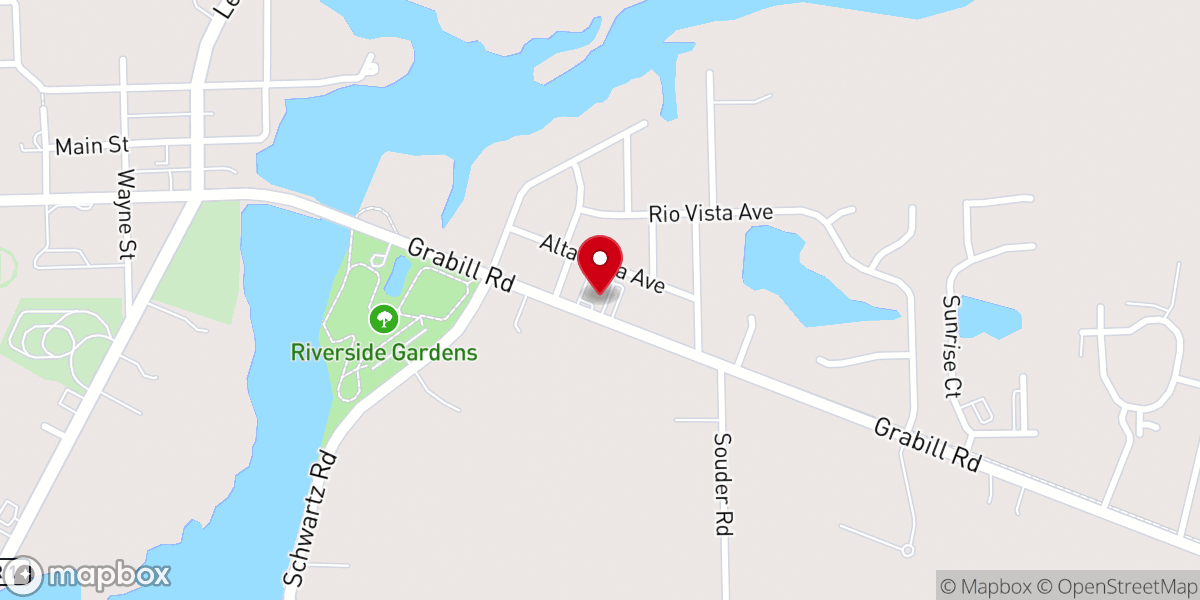 Map showing location of The Rock Church