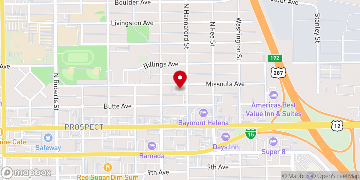 Map showing location of Hannaford Street Bible Church
