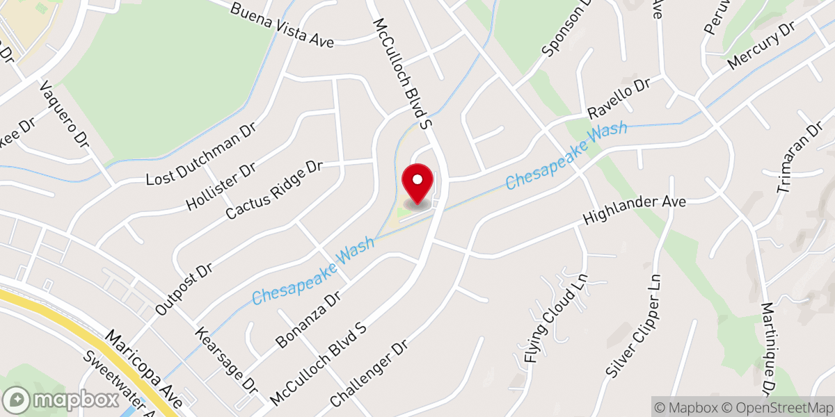 Map showing location of Calvary Christian Academy