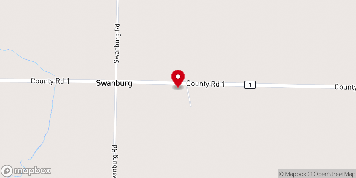 Map showing location of Faith Lutheran Church Swanburg