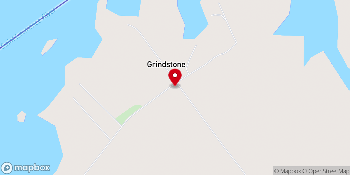 Map showing location of Grindstone Island United Methodist Church