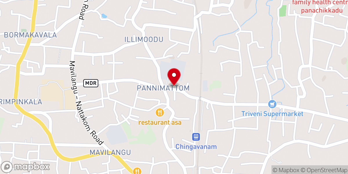 Map showing location of St. Andrew's CSI Church