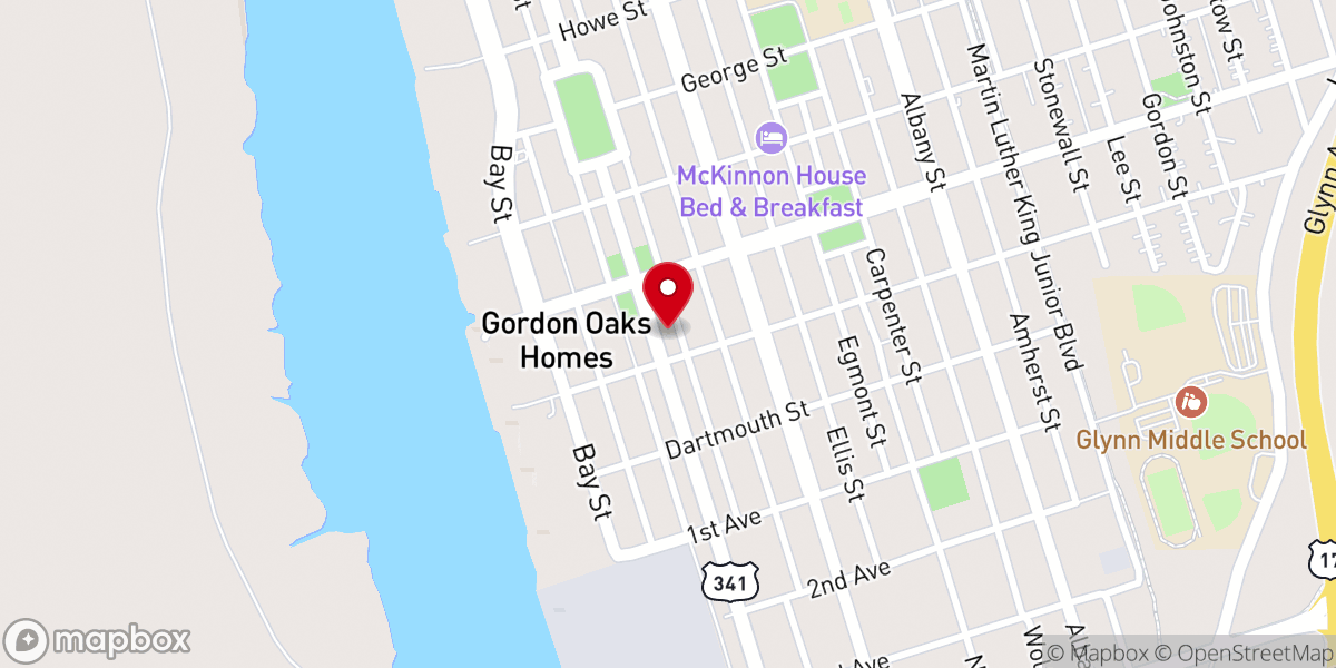 Map showing location of Grace Pointe Sanctuary