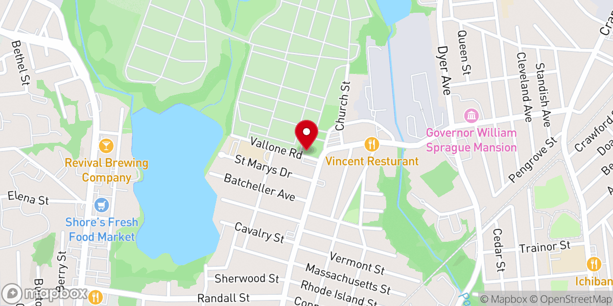 Map showing location of St. Mary’s Church Rectory
