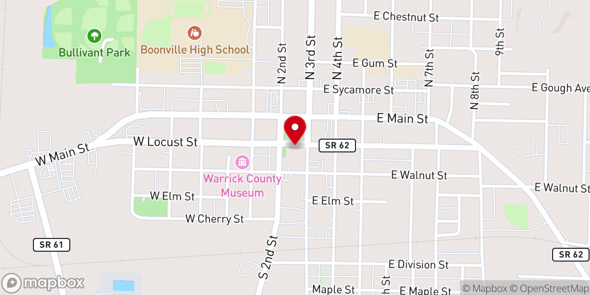 Map showing location of Commander's Grill