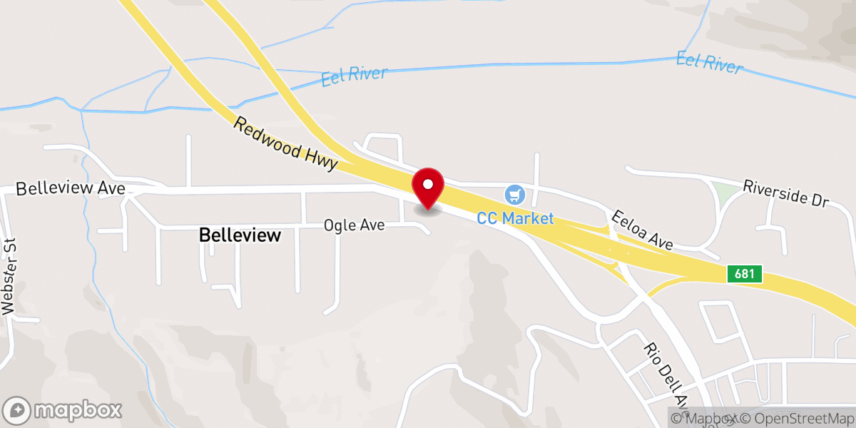 Map showing location of The Journey (Rio Dell Assembly of God)