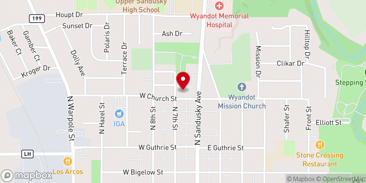 Map showing location of Executive Laundry & Dry Cleaning