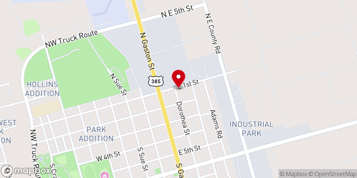 Map showing location of Community Building