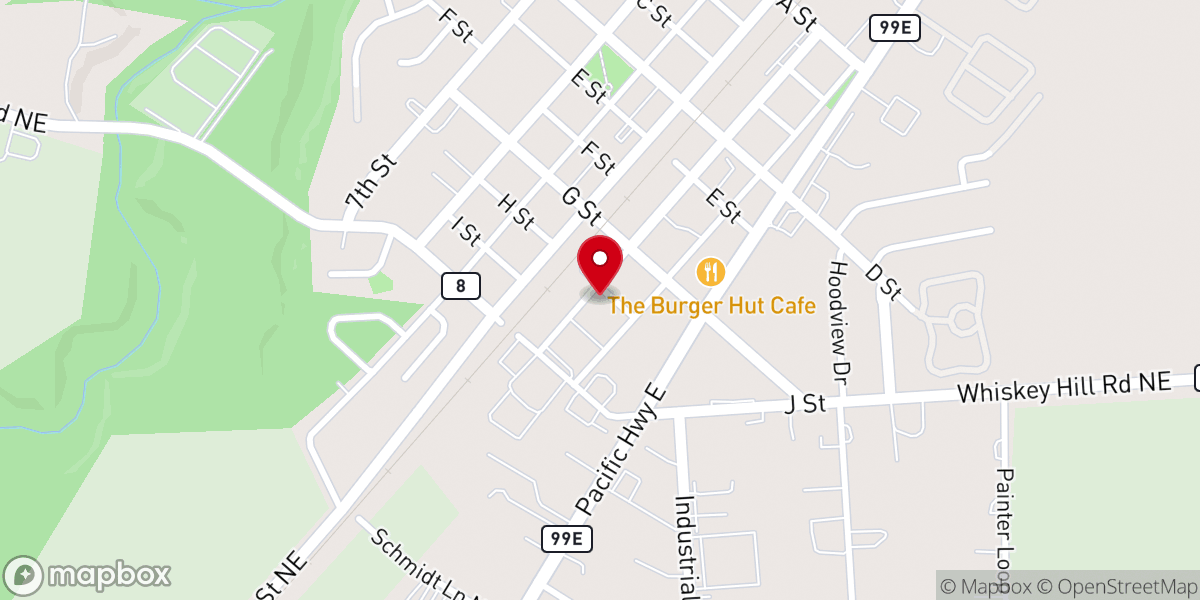 Map showing location of Hubbard Chapel