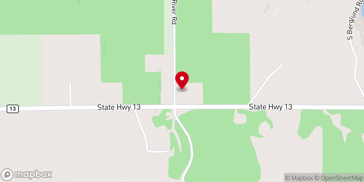 Map showing location of Lakeside Baptist Church