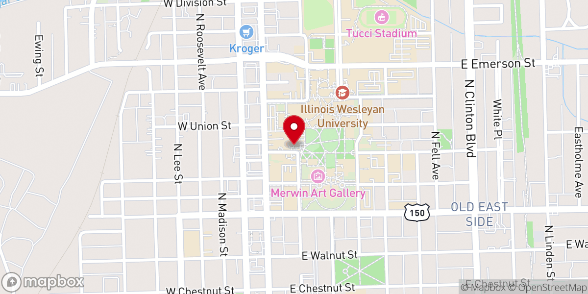 Map showing location of Memorial Center