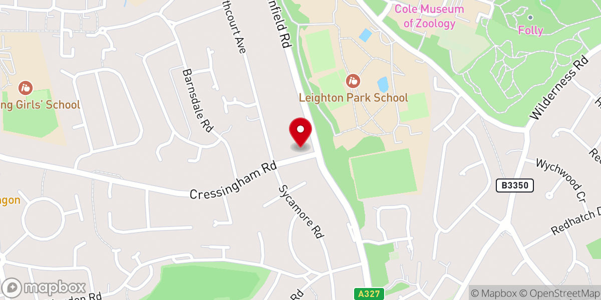 Map showing location of Reading Korean Church