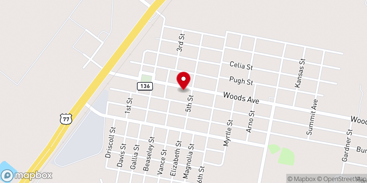 Map showing location of First Baptist Church Activity Center