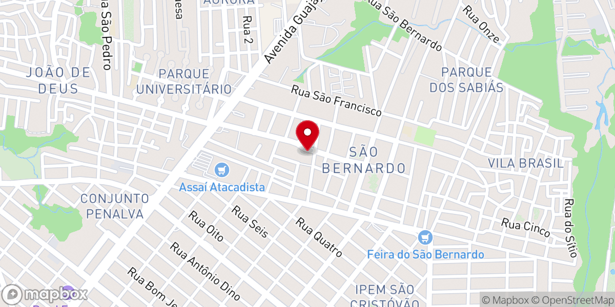Map showing location of IBNA - Igreja Batista Novo Alvorecer