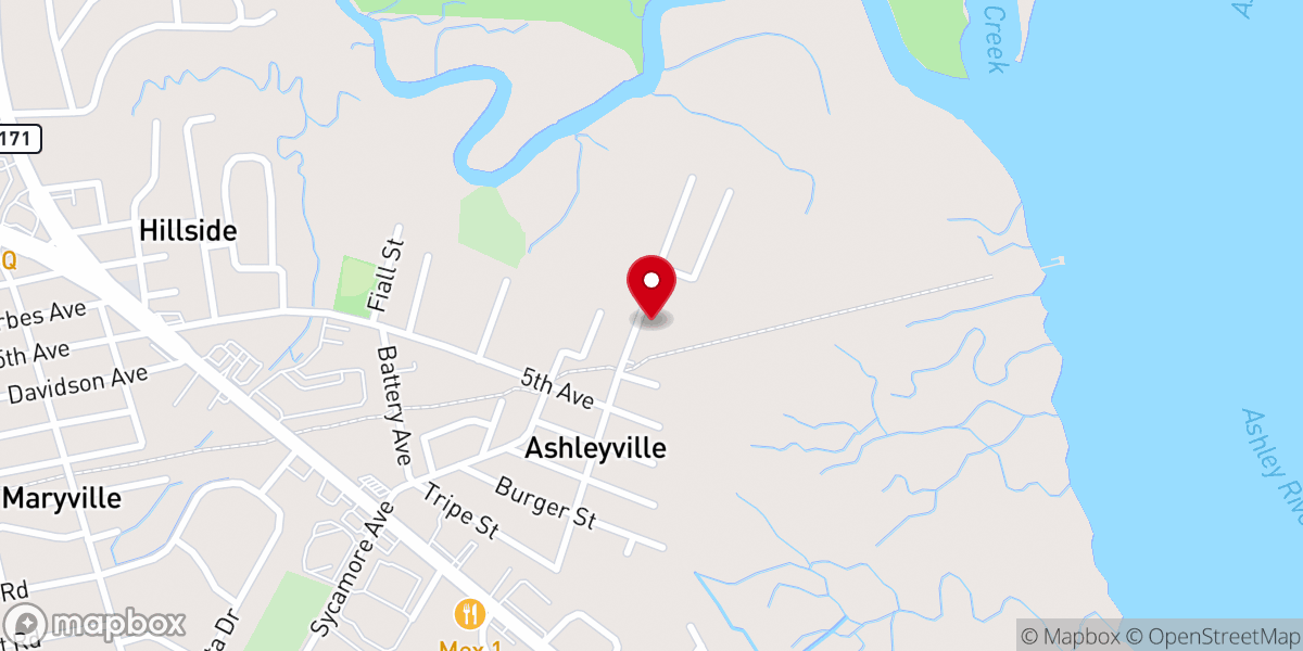 Map showing location of Pentecostal Church