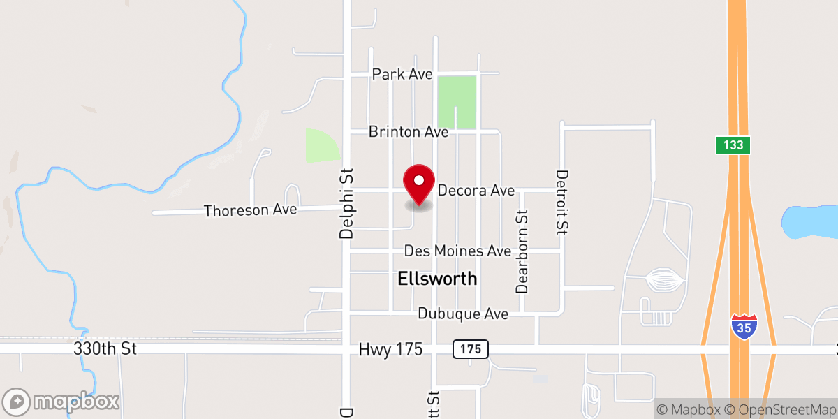 Map showing location of Trinity Lutheran Church