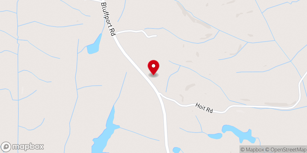Map showing location of New Prospect Baptist Church