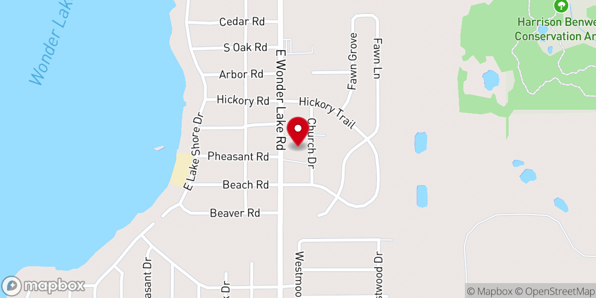 Map showing location of Nativity Lutheran Church