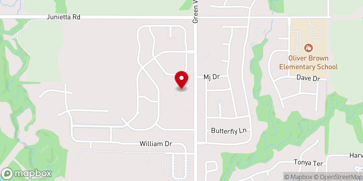 Map showing location of Christ Lutheran Church