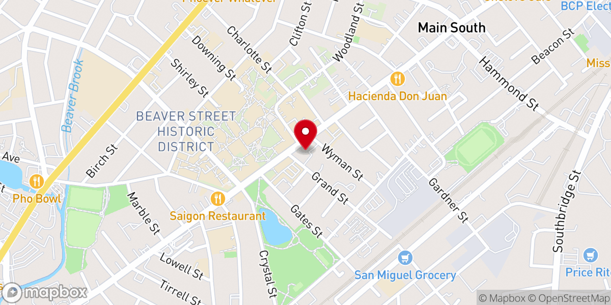 Map showing location of St. Peter’s Catholic Church