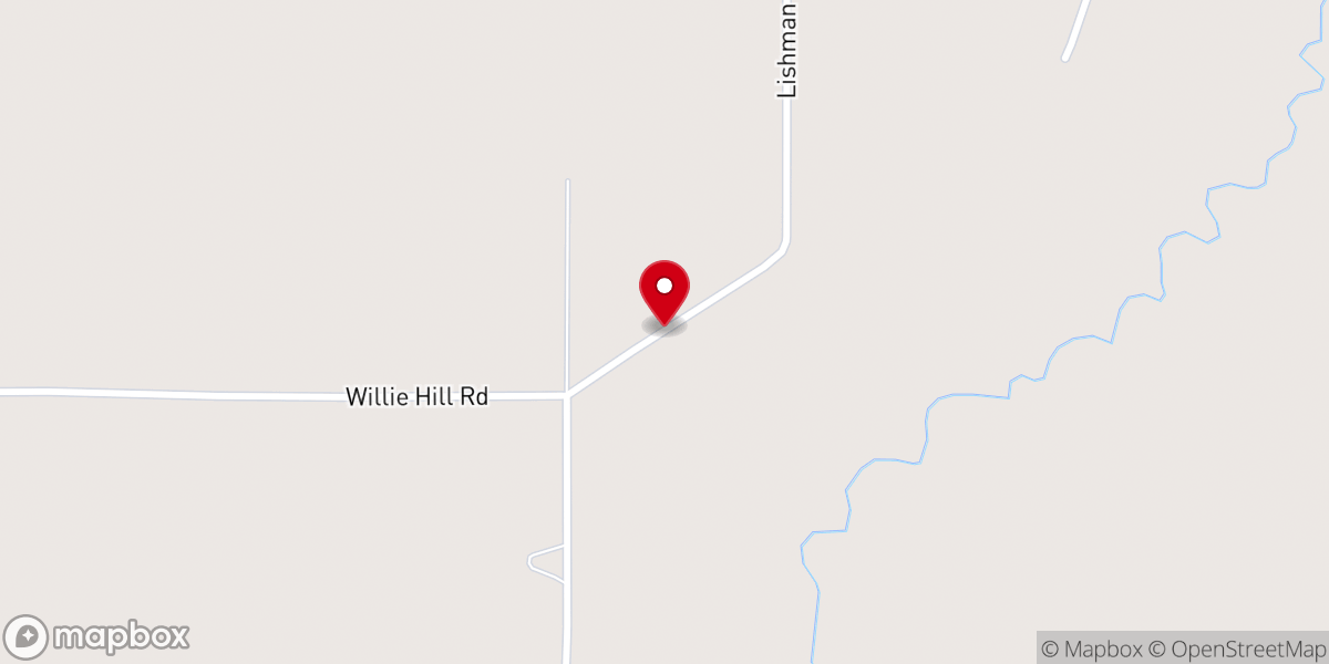 Map showing location of Mt Olive Baptist Church