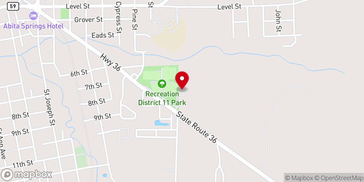 Map showing location of SweetWater Church, Abita Springs
