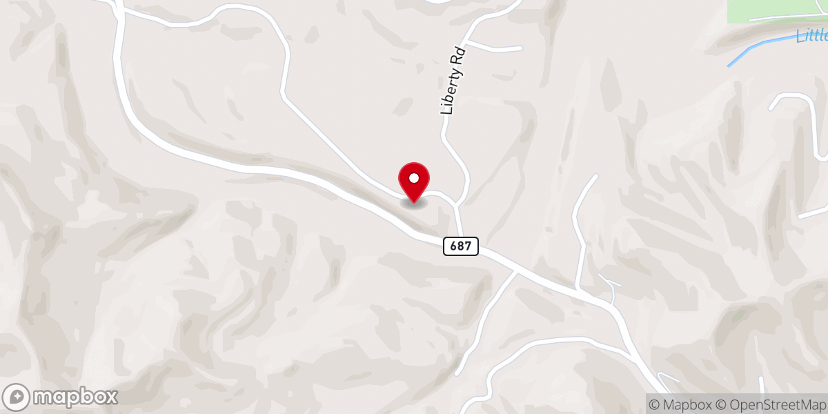 Map showing location of Liberty Holiness Church Pastor Jessie Kemp