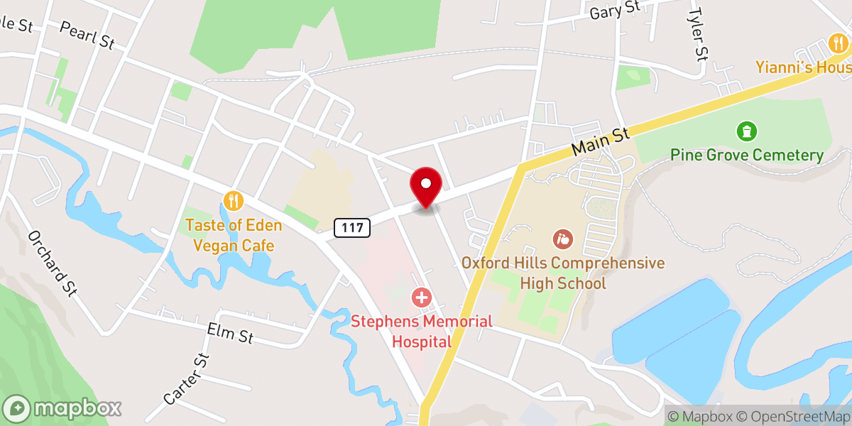 Map showing location of Christ Episcopal Church