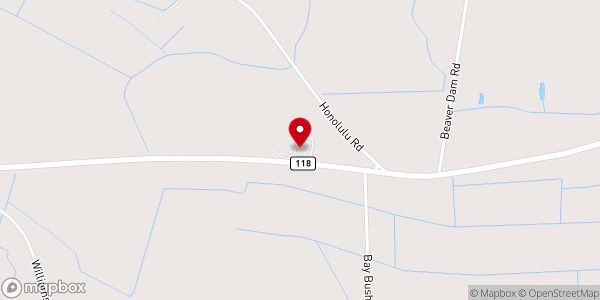 Map showing location of Yoder's Dutch Pantry