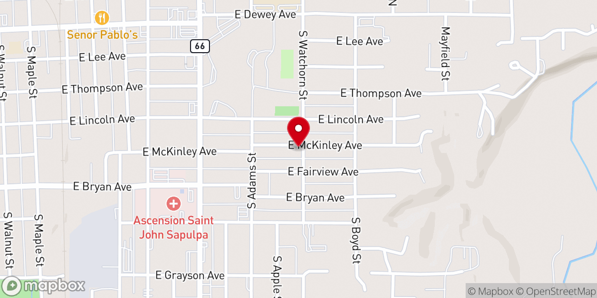 Map showing location of L.E.D. Church