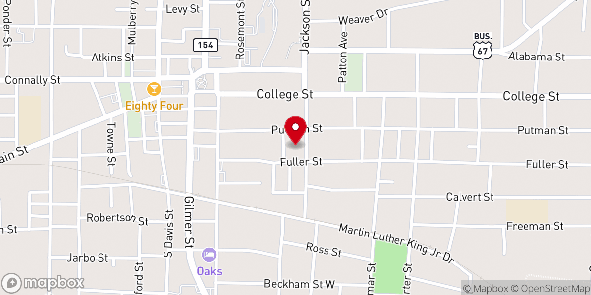 Map showing location of Mitchell Chapel Church of God