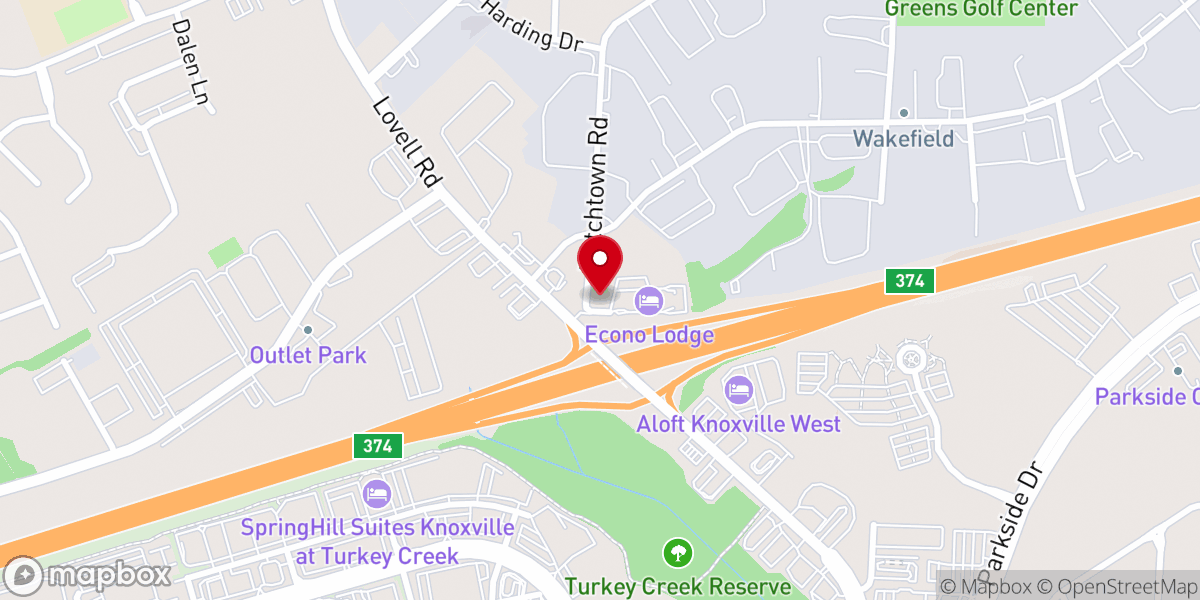 Map showing location of Concord Mennonite Church