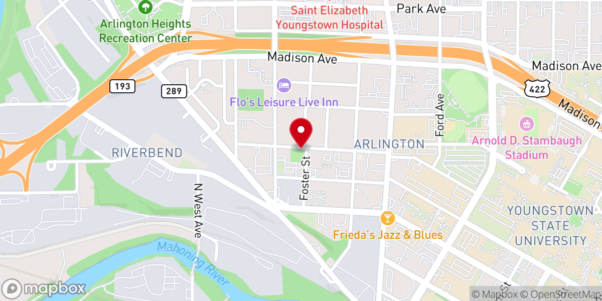 Map showing location of Amazing Grace Evangelical Baptist Church