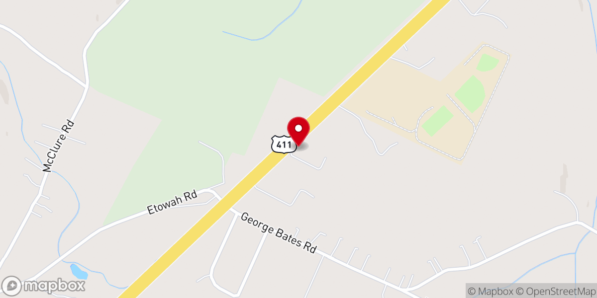 Map showing location of Pioneer Fellowship Church
