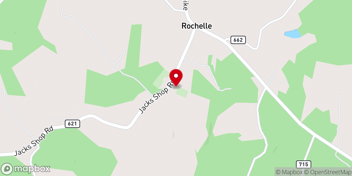 Map showing location of Mount Nebo Lutheran Church